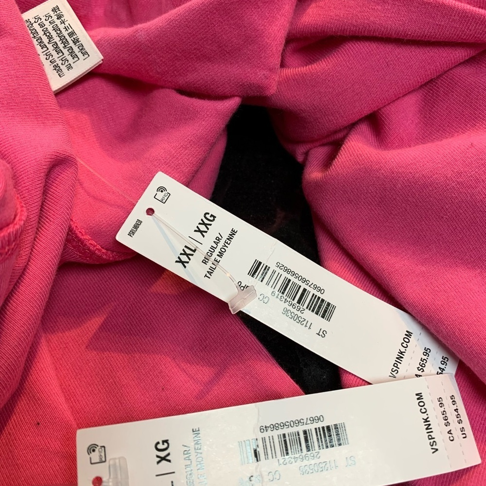 VICTORIA'S SECRET PINK LIMITED EDITION CARMINE ROSE BLING FLARE LEGGINGS - Picture 9 of 10
